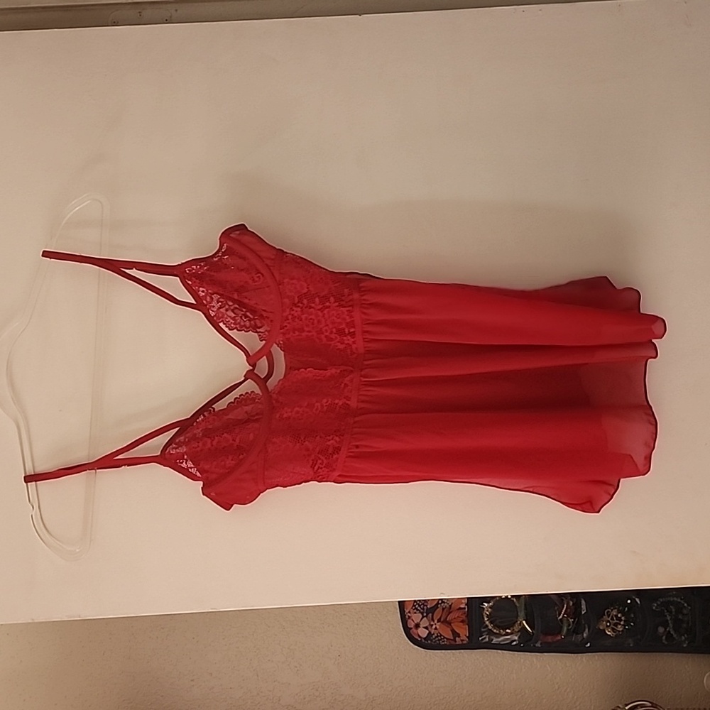 Baby girl red lace lingerie